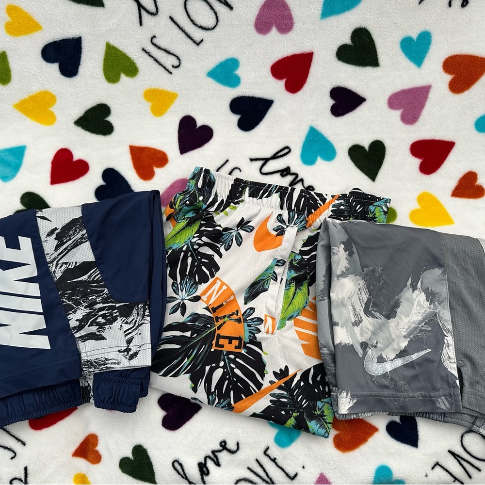 Set of 3 Nike Kids Tropical Print Shorts